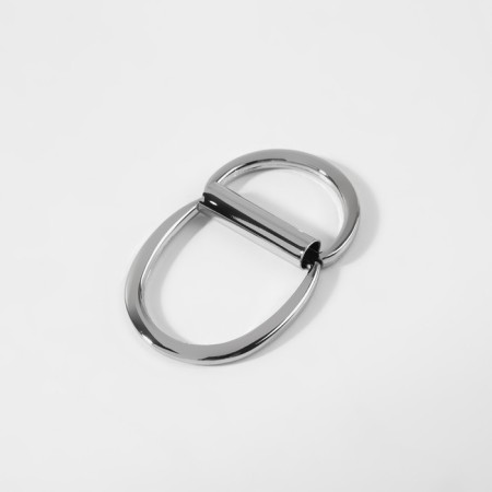 The half -ring for bags is double, d = 20 mm, thickness - 1 mm, 2 pcs, silver color-2