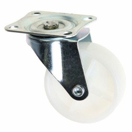 Furniture wheel, d = 75 mm, on the site, white