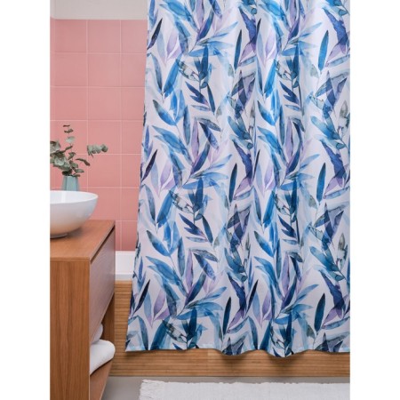 Akvarel curtain, for the bathroom, fabric, 180x180 cm, blue white color-4