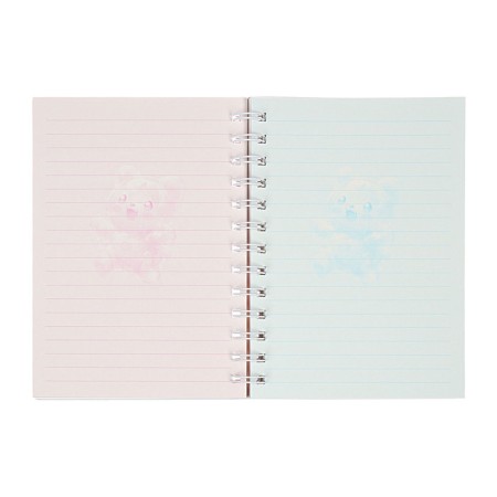 Notebook Gift Book on the comb 80l, line, color block, PVC cover 3D Bear (17.6x13.5cm) 105-5