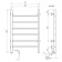 Electric towel Domoterm 109-6, 500x800 mm, left, white matte