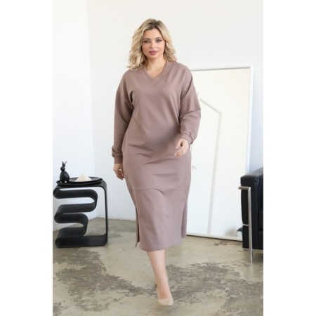Women's dress, size 54, beige color-12