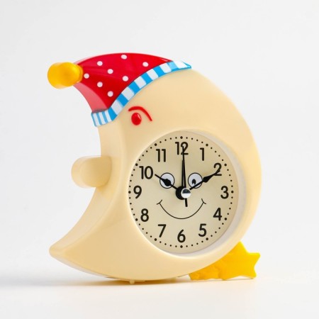 Clock - desktop “month” children's, discrete move, d -7 cm, 13 x 11 cm, aa-1