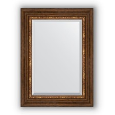 Mirror with fatset in the baguette frame - Roman bronze 88 mm, 56 x 76 cm, evoForm