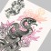 Tattoo on the body "Snake in roses" 10x15 cm