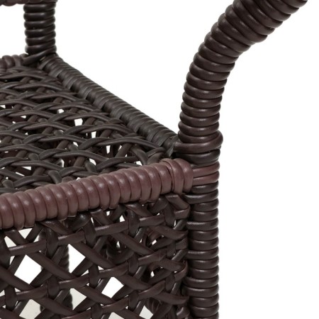 Coffee garden table from artificial rattan 75x45x50cm wenge-2