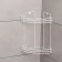 The bathroom shelf is angular 2-tier, 19 × 30 cm, white color