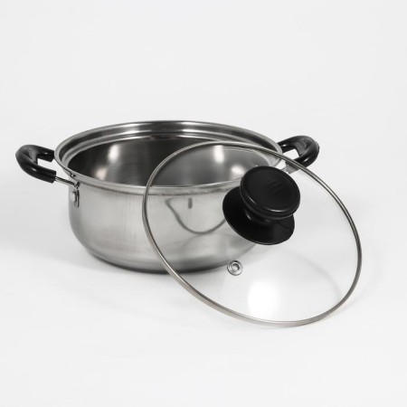 PROMO stainless steel pan, 900 ml, 16 × 7 cm, with a lid-1