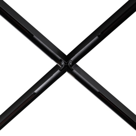 Connector X-shaped flum, black color-5