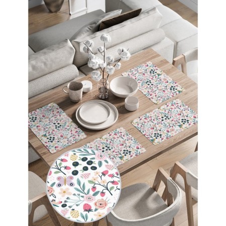 A set of napkins for setting the table "Oution Field", rectangular, rounded edges, size 30x46 cm, 4 pcs-1