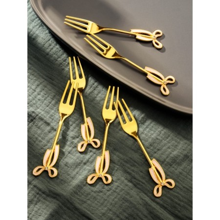 Fruit plugs "Bant", length 12.5 cm, 6 pcs, gold color