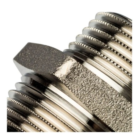 Nipple of the transition stout SFT-0004-112114, 1 1/2 "x 1/4", external thread, nickel. brass-4