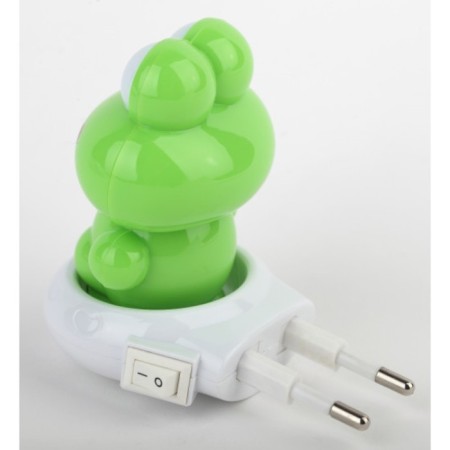 Non-light nightlight NN-608-SW-GR in a socket with a switch, color is green-6