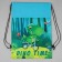 Dinotime shoe bag, non -core canvas, size 30 x 40 cm