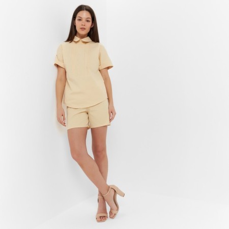 Women's costume (shirt, shorts) minku: enjoy is beige color, size 42-5