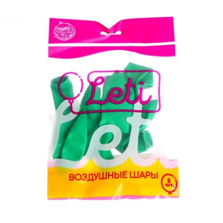 Latex ball 12 ", pastel, set 5 pcs., Green color-2