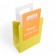 Gift package with a trimmed handle of 18 x 23 x 9 cm, lime