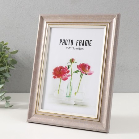 Photo frame plastic 13x18 cm "Dora" Mokko with gold 22.7x17.7x1.4 cm-2