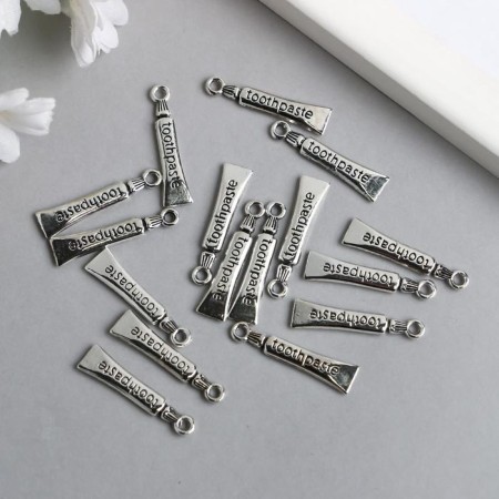 Decor metal for creativity "Toothpaste" silver 4122 2.9x0.7 cm-1
