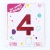 Foil ball 40 "Number 4", color red Slim