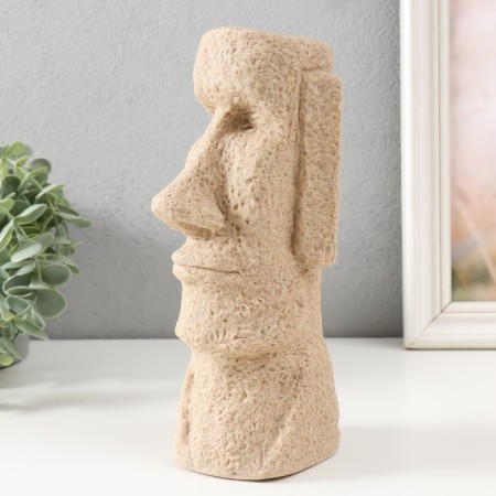 Polystone souvenir "Higherulus from Easter Island" Sand 10x9.5x22.5 cm-3