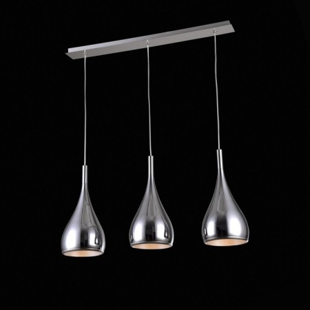 Suspended chandelier ST LUCE. SL874.113.03. GoCce. 3x40 watts, e27, 80x16 cm, chromium color-1