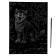 Engraving 18 × 24 cm, dogs "Akita-Inu" (gold)