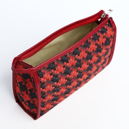 Cosmetic bag with lightning, red/black color-2