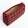 Cosmetic bag with lightning, red/black color