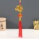 Plastic suspension, textiles "Golden Dragon and Chinese flashlight" 3x5.7x37 cm