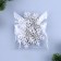 New Year's decor "Snowflake", white color with silver, set of 6 pcs.