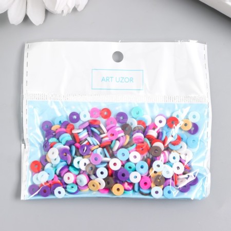 Beads for PVC Creativity "Ring Pink-violet" set ≈ 330 pcs 0.1x0.6x0.6 cm-2