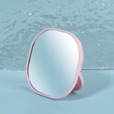 Pocket mirror “pattern”, with a stand, 8 × 8 cm, pink color-3