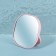 Pocket mirror “pattern”, with a stand, 8 × 8 cm, pink color
