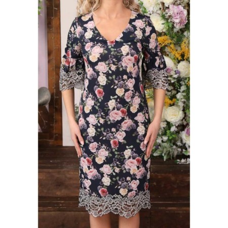 Women's dress, size 54, blue color-7