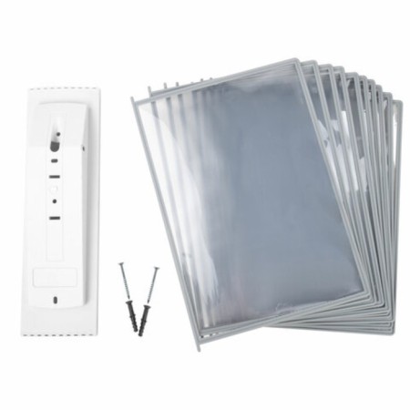 Wall demosystem on 10 A4 Staff panels, gray-1