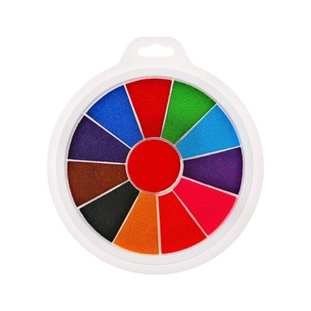 Finger -based paints, water -based, with a sponge, 12 colors