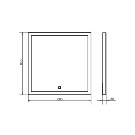 Mirror Comforty Hyacinth 80, LED lighting, contactless sensor, 80x80 cm-4