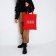 Shoper Bright Emotions, sparkles, without lightning, without lining, red color