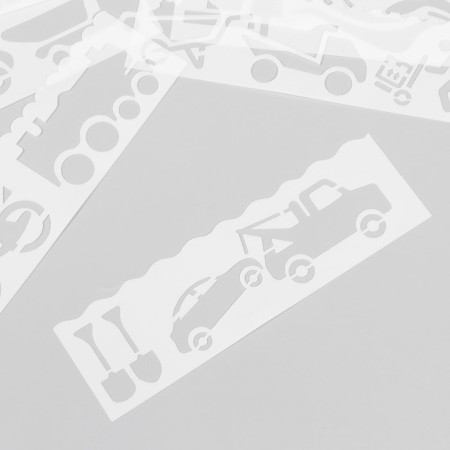 A stencil with a curly edge "Carry" set of 8 pcs 18.3x5.5 cm-1