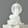 New Year 2025! Interior candle “New Year's collection: snake on coins”, white, 78 x 61 x 52