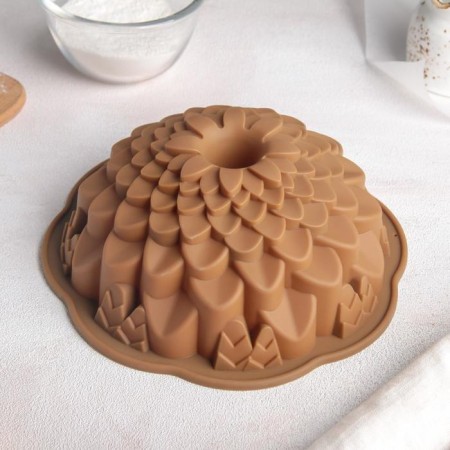 Baking uniform of the “chrysanthemum”, silicone, d = 22 cm, mix color-5