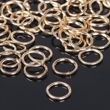 Connective ring 1 × 7 mm (set 50 g, ± 410 pcs.) SM-982, color gold