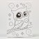 Picture on numbers for children "Owl on a branch", 21 x 15 cm