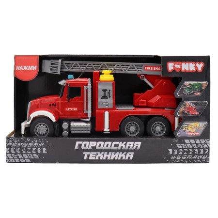 Friction Funky Toys Machine “City Technique. Fire service ", with the function of spraying water, 37 cm-2