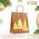 Golden embossing craft package, round handle, "Born Forest" 33 x 25 x 12 cm, 120 g 10574