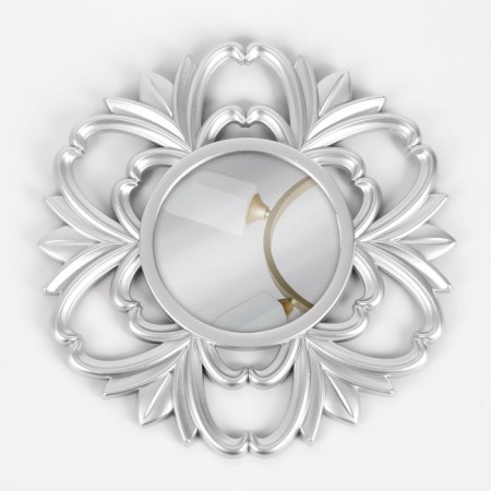 Wall mirror "flowers", D mirror surface 11 cm, color "aged silver"-1