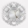 Wall mirror "flowers", D mirror surface 11 cm, color "aged silver"