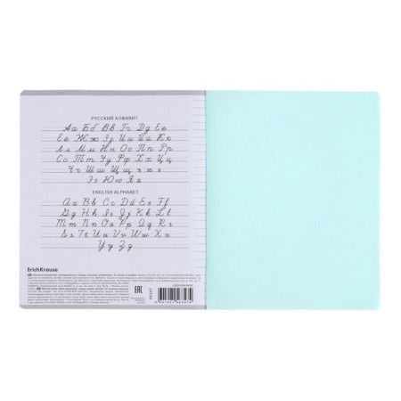 Notebook of 12 sheets in the Erichkrause line "Coverprio Pastel classic", plastic cover, offset block 100% whiteness, mint-3