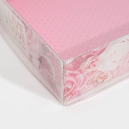 Confectionery packaging, Makarun box with PVC lid, Live Love Laugh, 17 x 12 x 3.5 cm-4